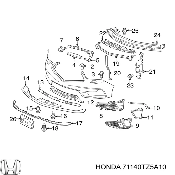  71140TZ5A10 Honda