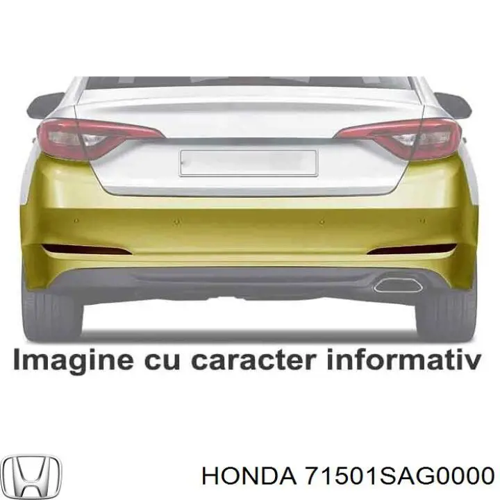 Купить 71501SAG0000 Honda Задний бампер