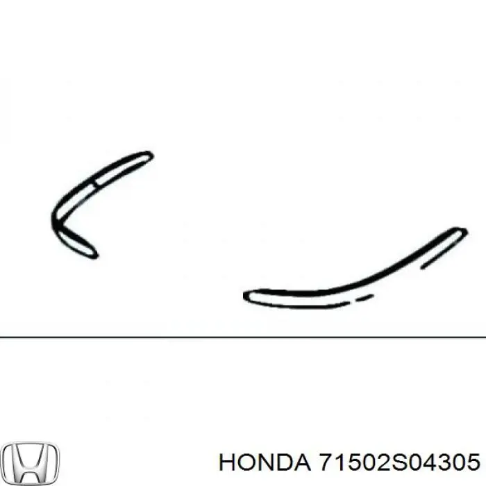 71502S04305 Honda накладка бампера заднего правая