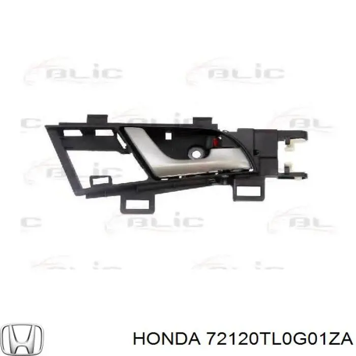 72120TL0G01ZA Honda maçaneta interna direita da porta dianteira