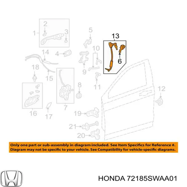  72185SWAA01 Honda