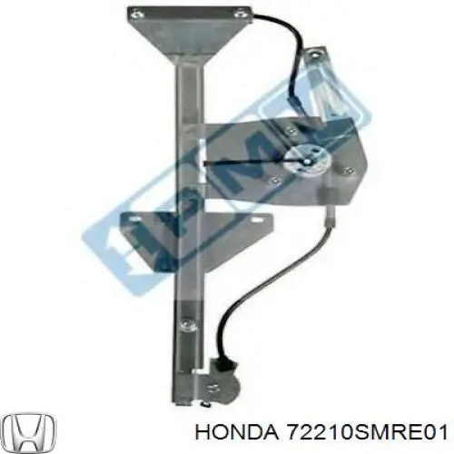 72210SMRE01 Honda mecanismo de acionamento de vidro da porta dianteira direita