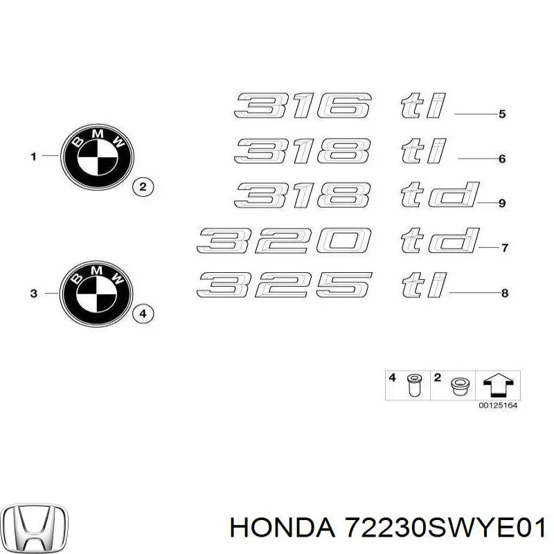 72230SWYE01 Honda 