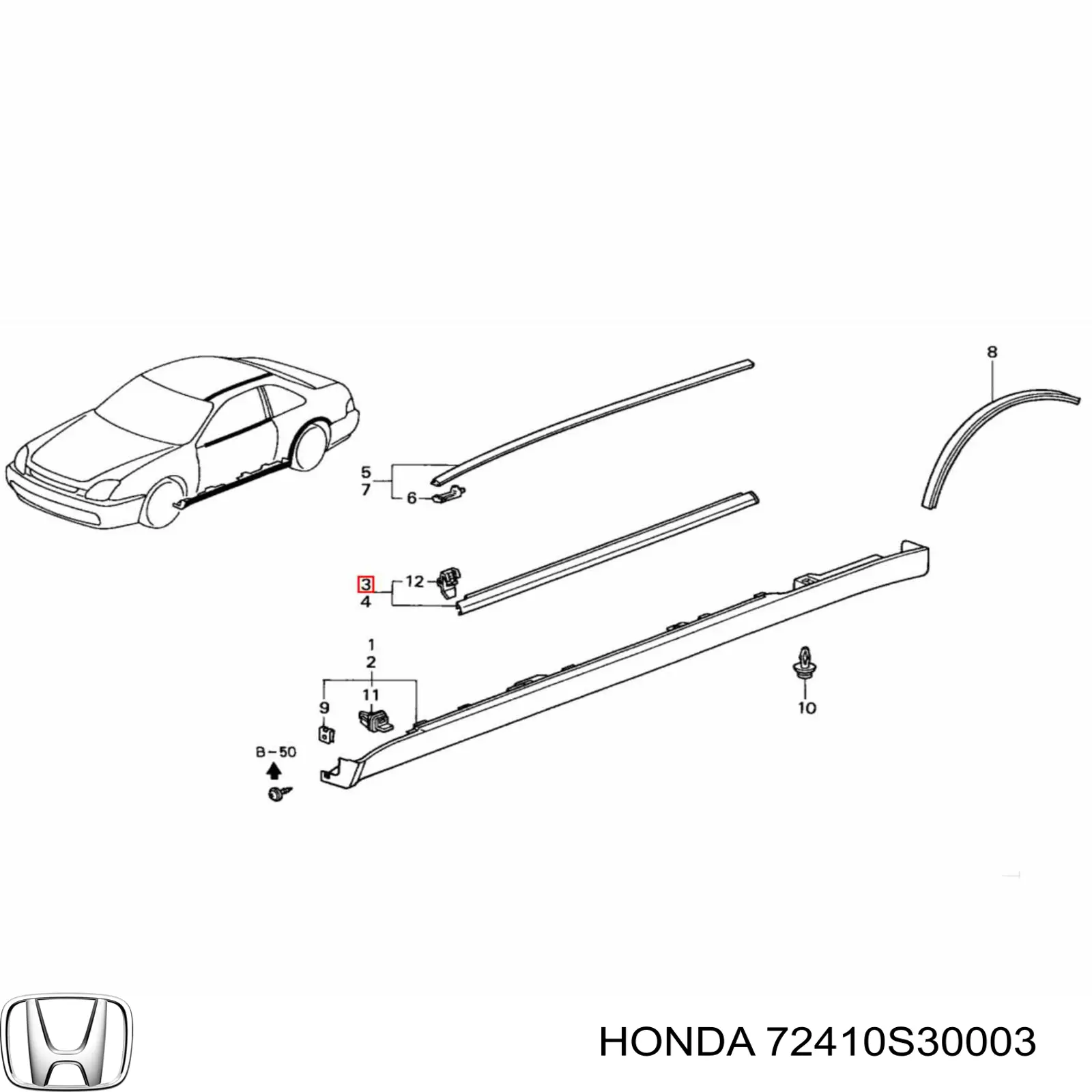  72410S30003 Honda