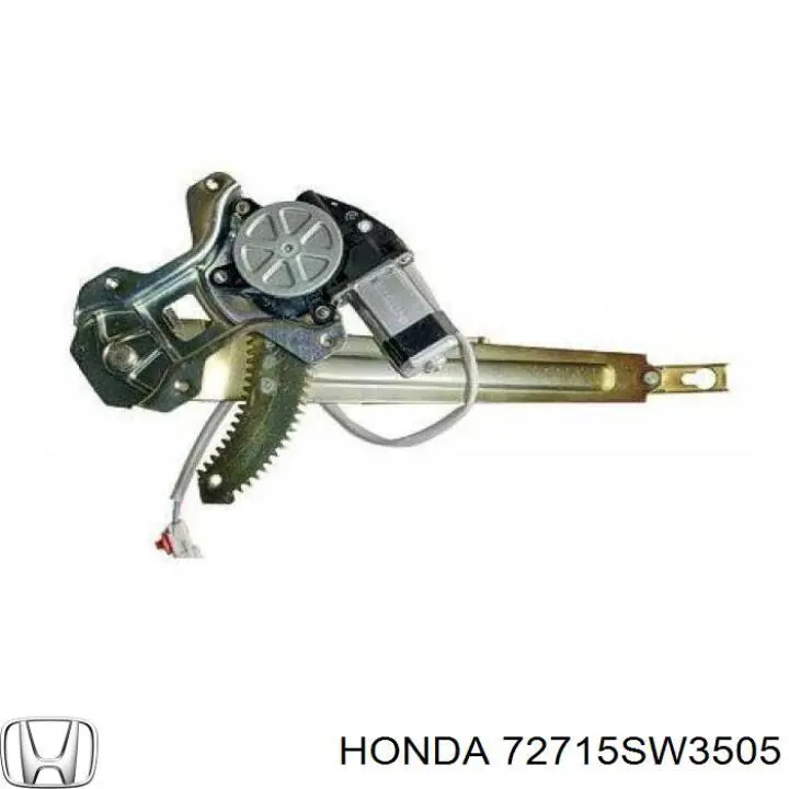 72715SW3505 Honda mecanismo de acionamento de vidro da porta dianteira direita