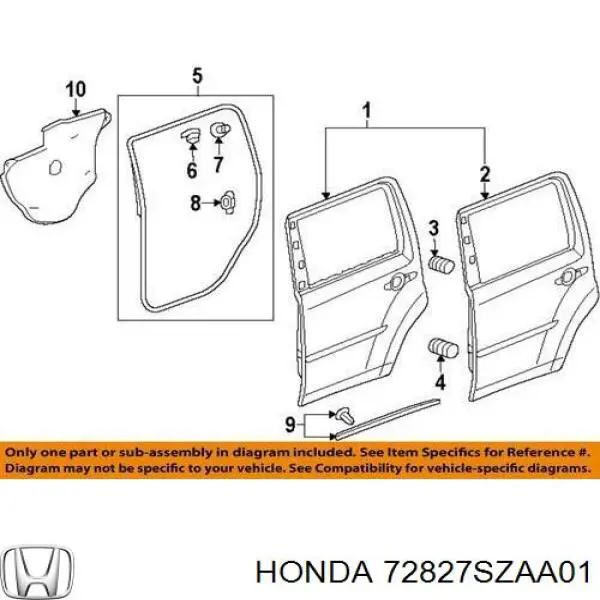  72827SZAA01 Honda