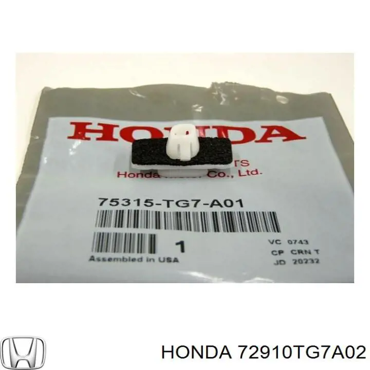  72910TG7A02 Honda