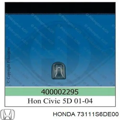 73111S6DE10 Honda стекло лобовое