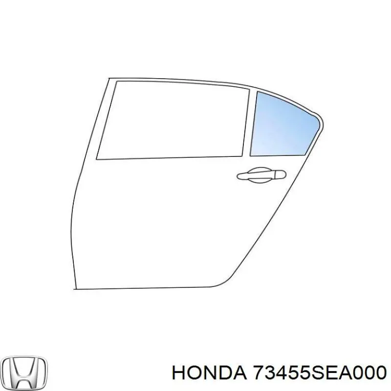 Стекло двери задней левой на Honda Accord VII 