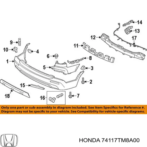  74117TM8A00 Honda