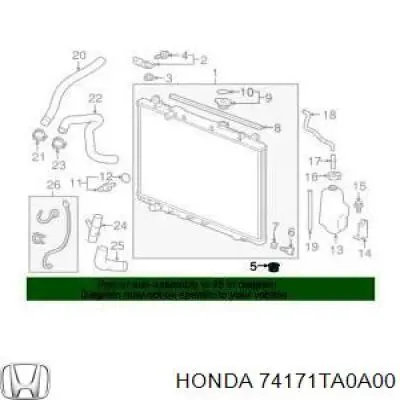  Honda 74171TA0A00 цена, от 12.70 USD