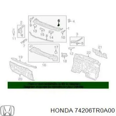  74206TR0A00 Honda