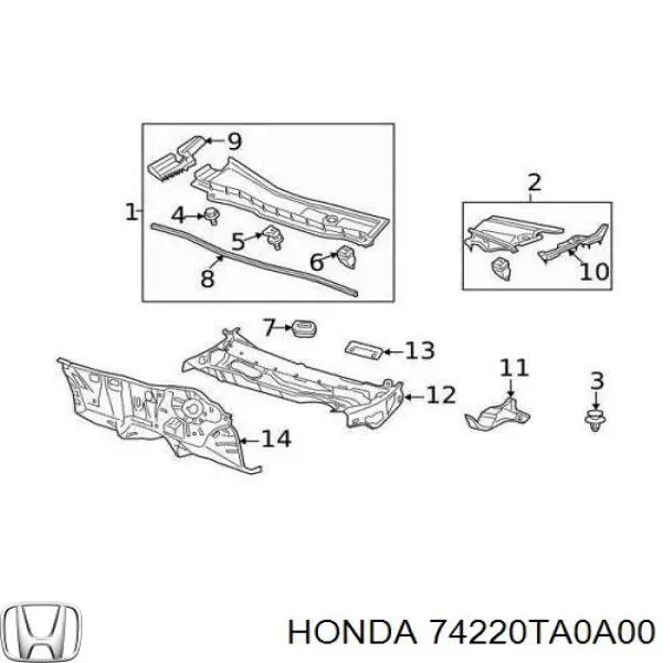 Купить 74220TA0A00 Honda 