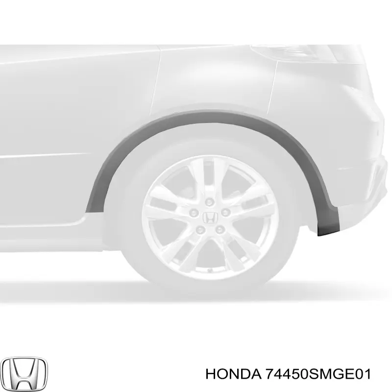 Купить 74450SMGE01 Honda Накладка крыла заднего левого