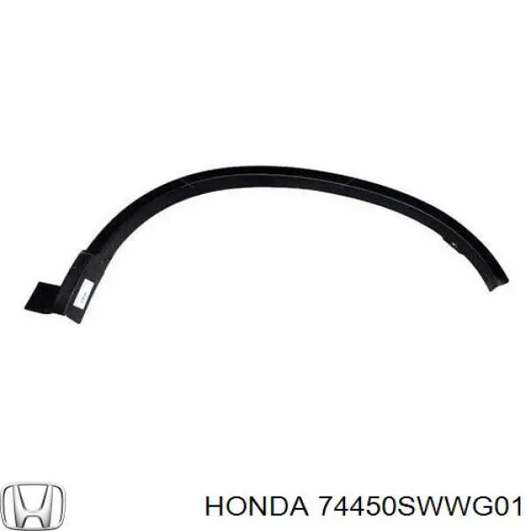 Expansor esquerdo (placa sobreposta) de arco do pára-lama traseiro para Honda CR-V (RE)