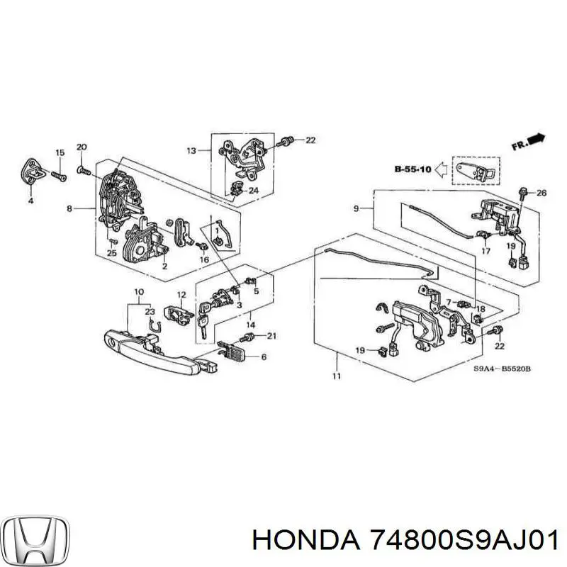  74800S9AJ01 Honda