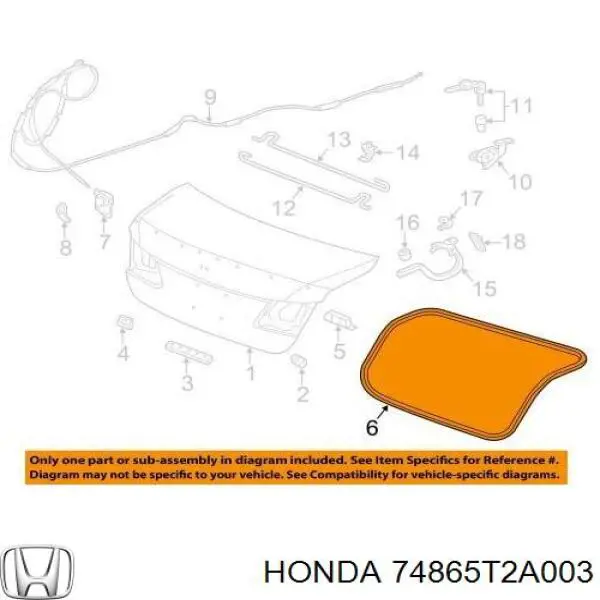  74865T2A003 Honda