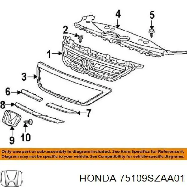  75109SZAA01 Honda