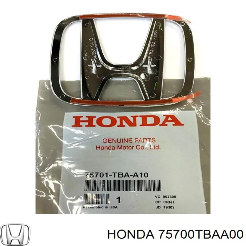 Фирменный значек решетки радиатора Honda 75700TBAA00