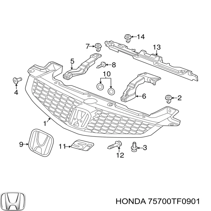 75700TF0901 Honda 