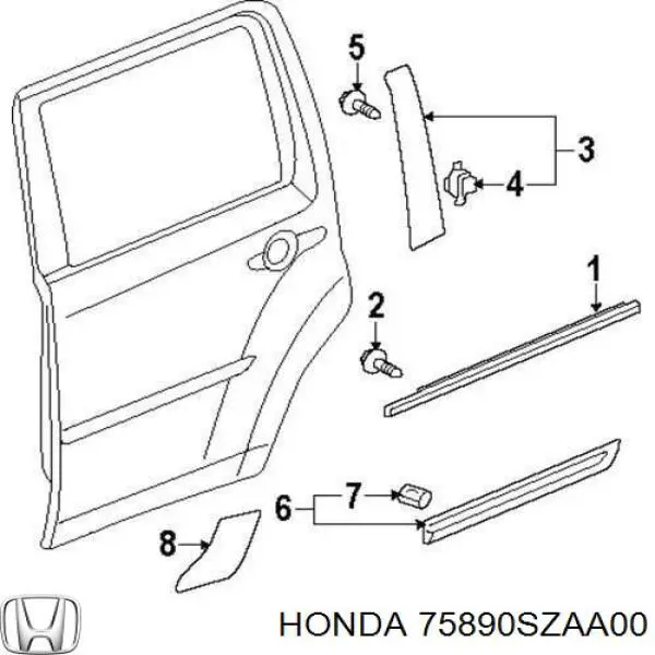  75890SZAA00 Honda