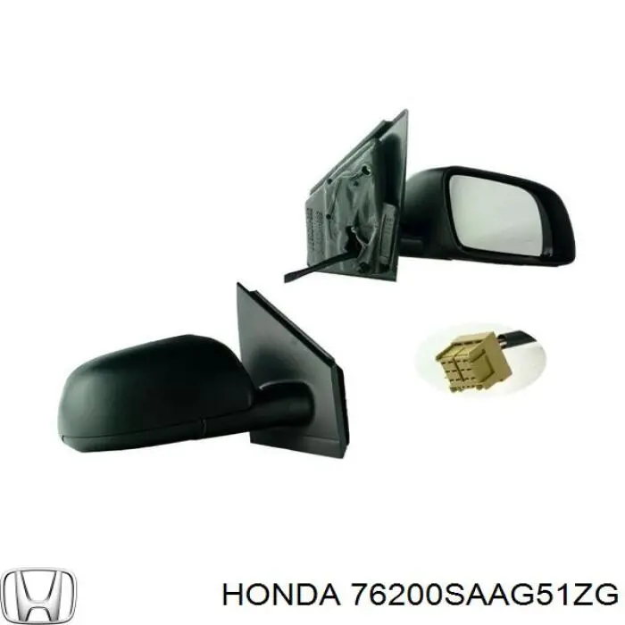 76200SAAG51ZG Honda Зеркало заднего вида правое