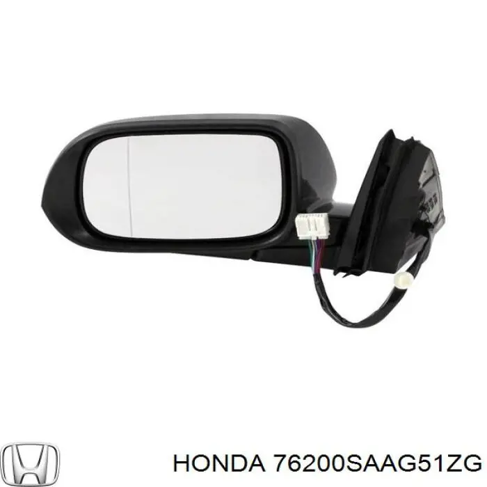 76200SAAG51ZG Honda зеркало заднего вида правое