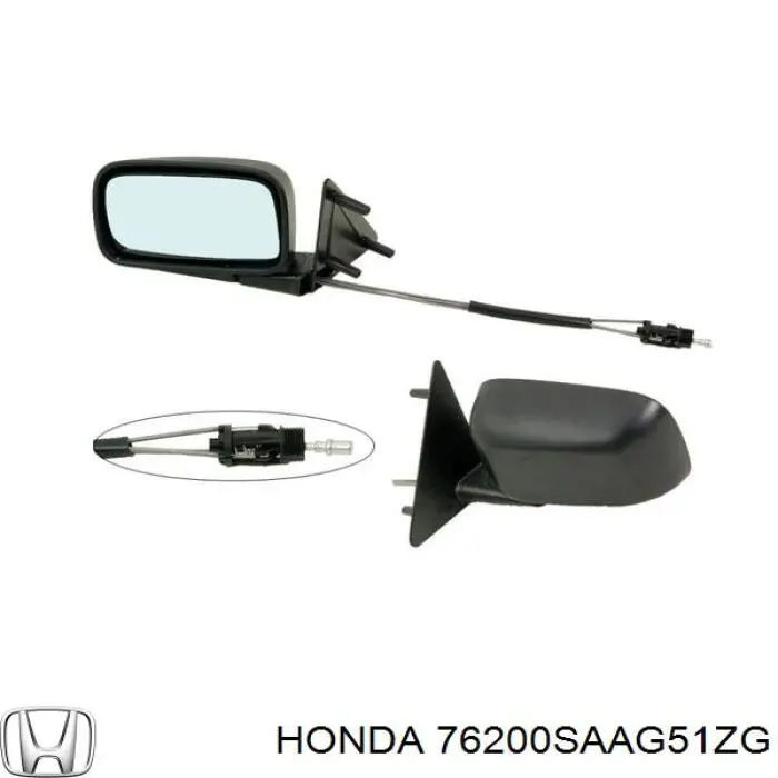 76200SAAG51ZG Honda Зеркало заднего вида правое