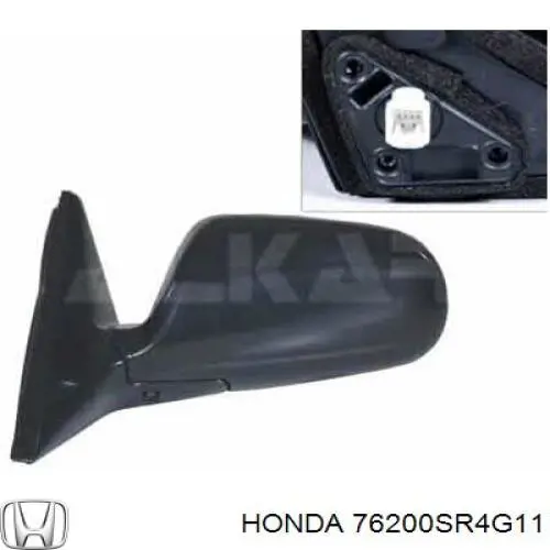 Правое боковое зеркало 76200SR4G11 Honda