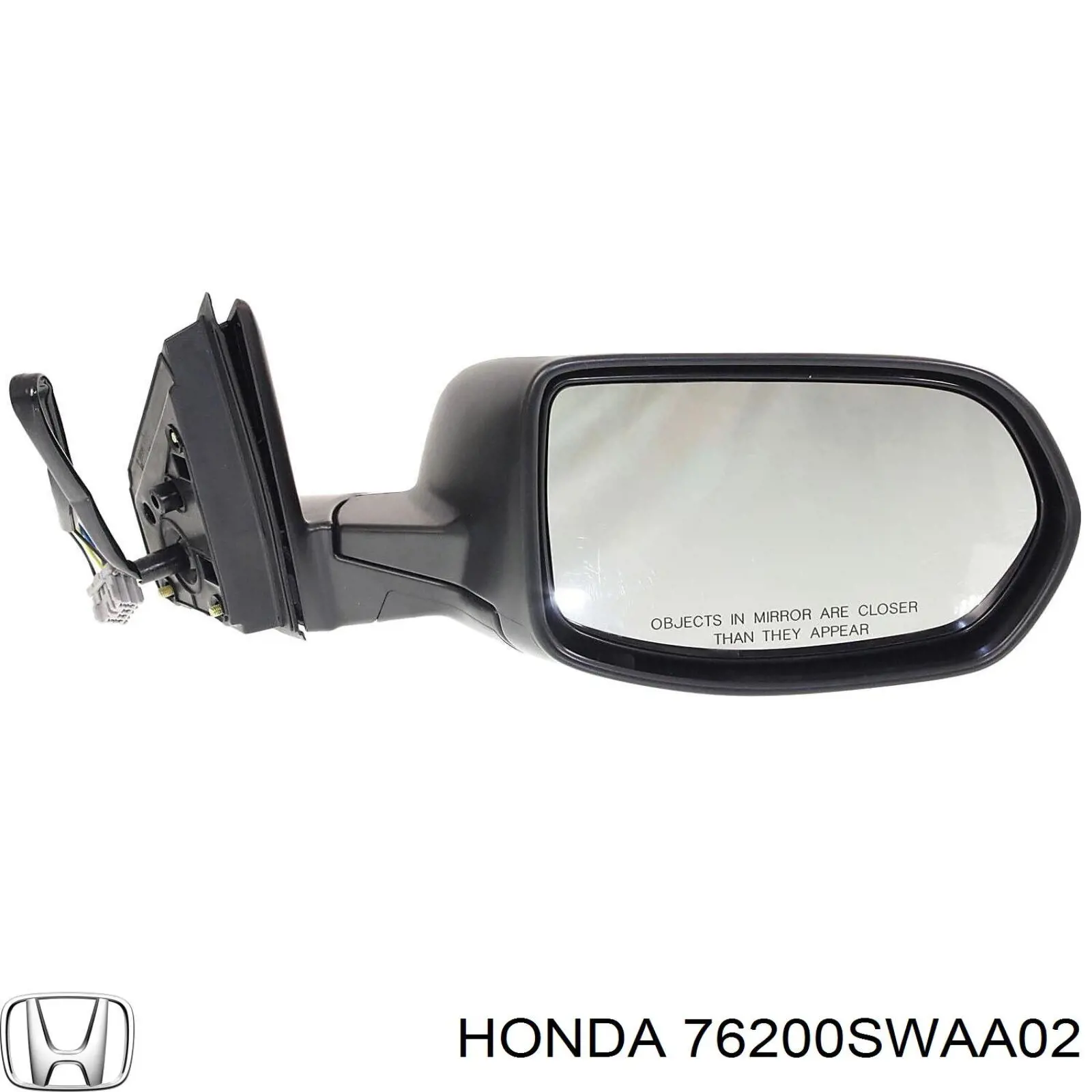 Зеркало заднего вида правое Honda 76200SWAA02