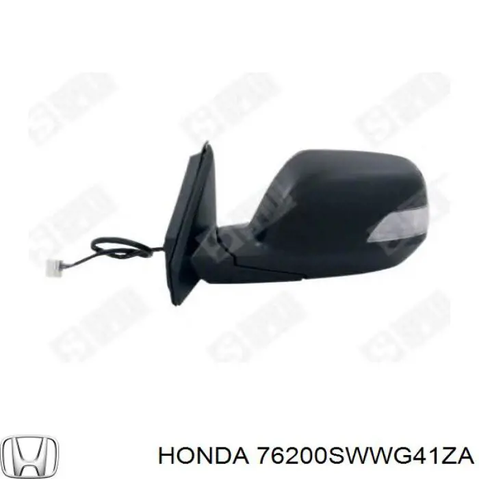 Правое зеркало 76200SWAA02 Honda