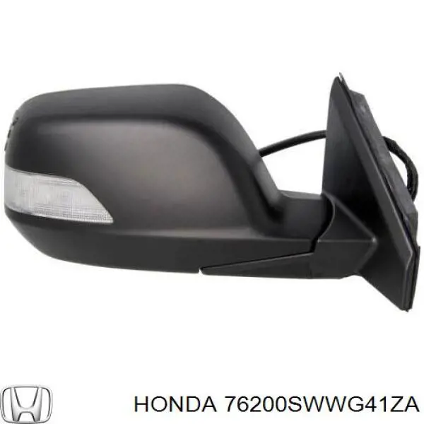 Правое боковое зеркало Honda 76200SWAA02