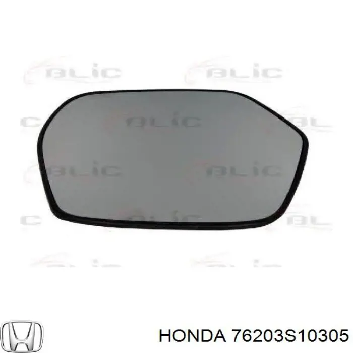 Зеркальный элемент зеркала заднего вида правого Honda 76203S10305