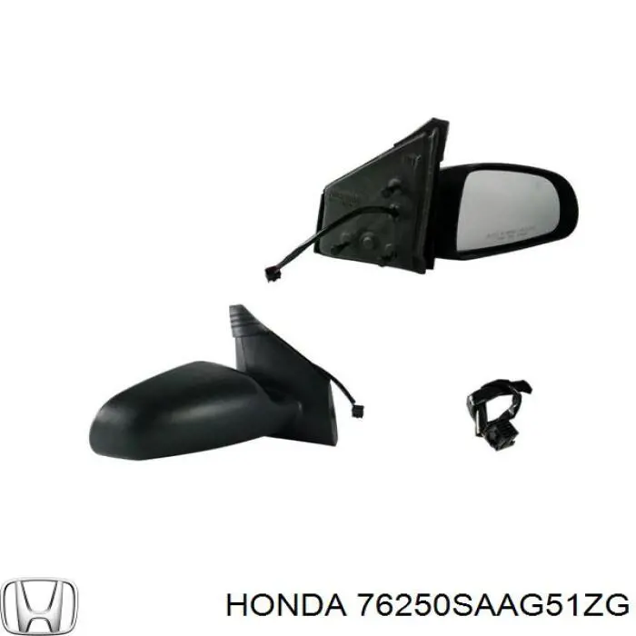 76250SAAG51ZG Honda Левое боковое зеркало