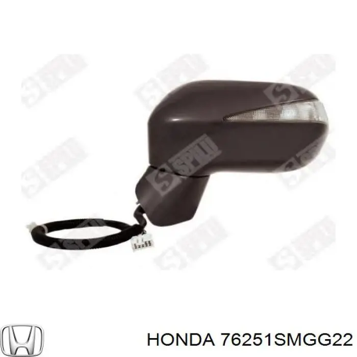 Левое боковое зеркало 76251SMGG22 Honda