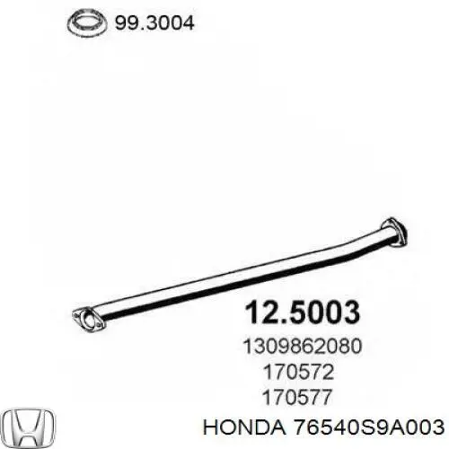  76540S9A003 Honda