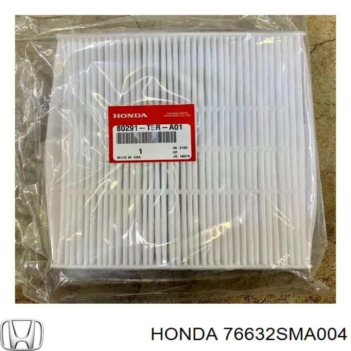 Резинка щетки стеклоочистителя пассажирская 76632SMA004 Honda