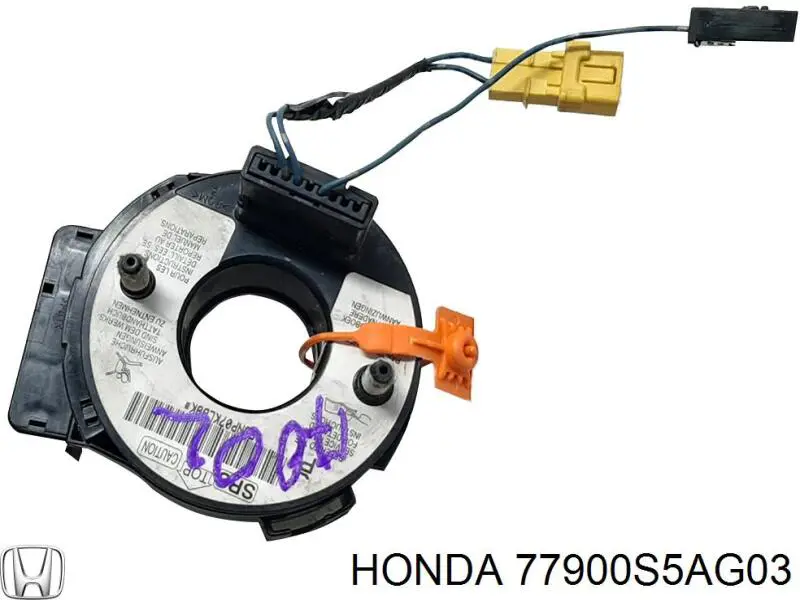 77900S5AG03 Honda anel airbag de contato, cabo plano do volante