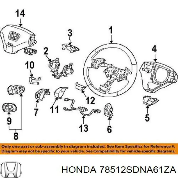  78512SDNA61ZA Honda