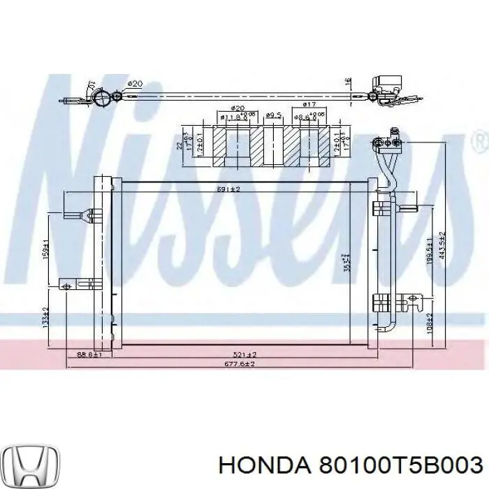 80100T5B003 Honda Конденсатор