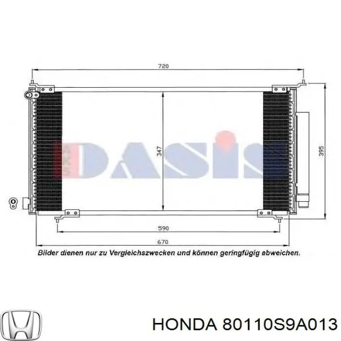 Купить 80110S9A013 Honda Радиатор системы охлаждения кондиционера