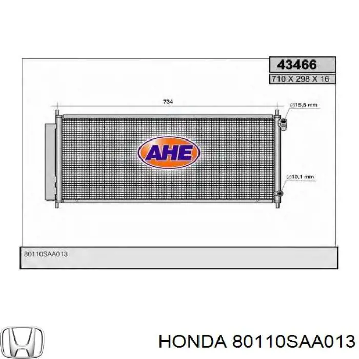 80110SAA013 Honda Конденсатор