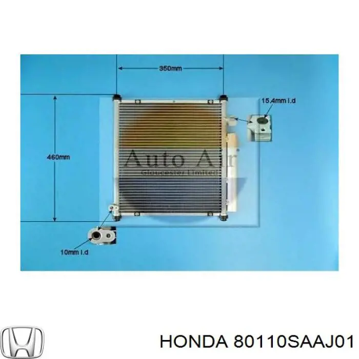 Радиатор кондиционера 80110SAAJ01 Honda