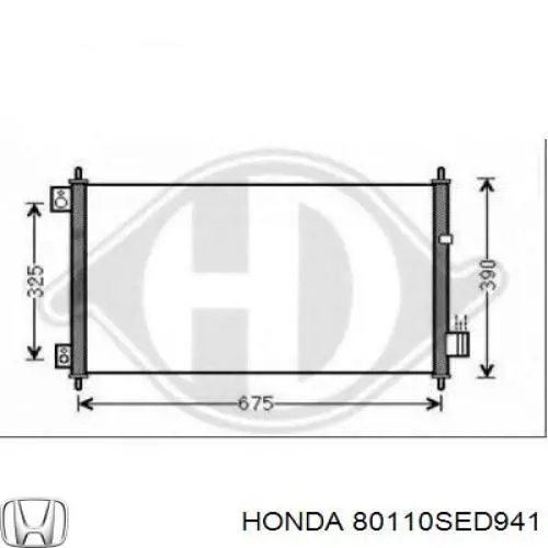 80110SED941 Honda радиатор кондиционера
