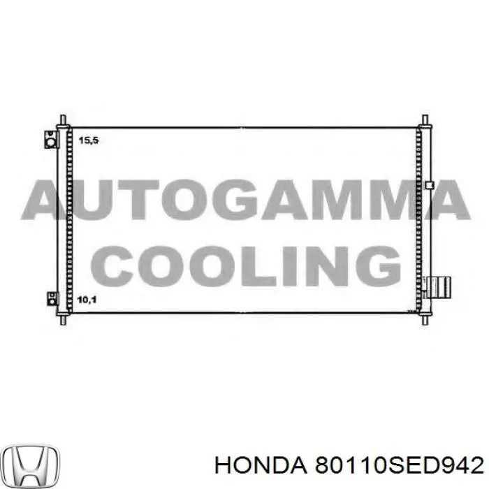 Конденсатор кондиционера Honda 80110SED942 цена, от 82.02 USD