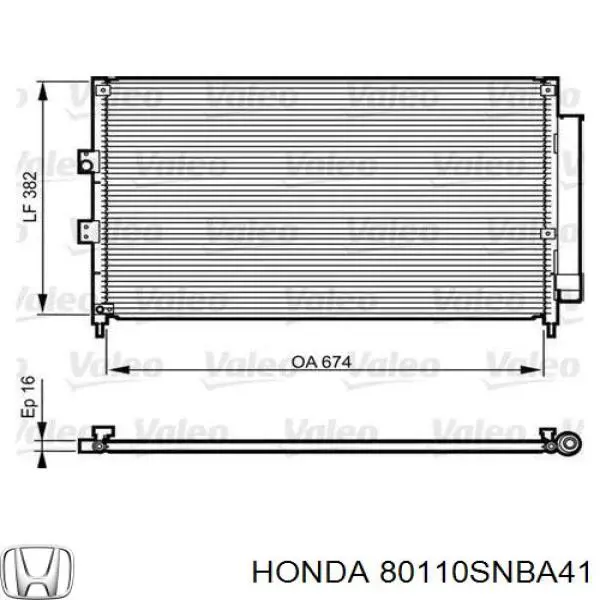 80110SNBA41 Honda радиатор кондиционера