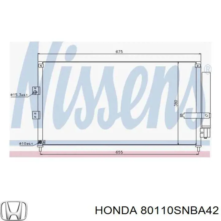 80110SNBA42 Honda радиатор кондиционера