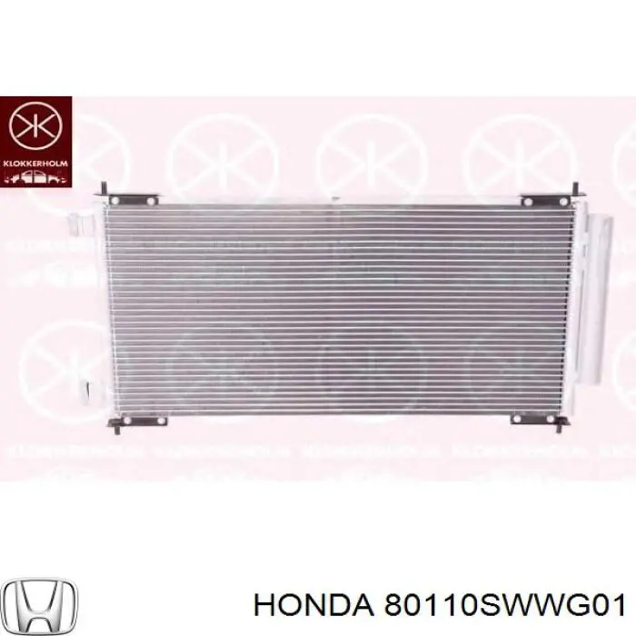 80110SWWG01 Honda радиатор кондиционера