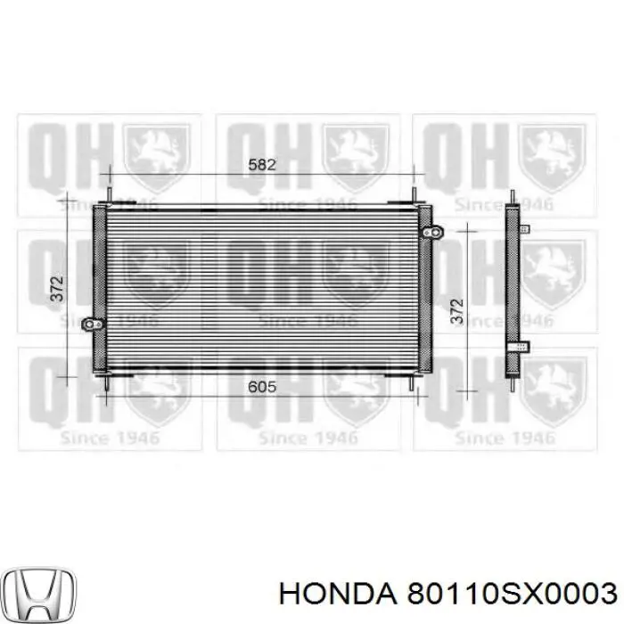 80110SX0003 Honda радиатор кондиционера
