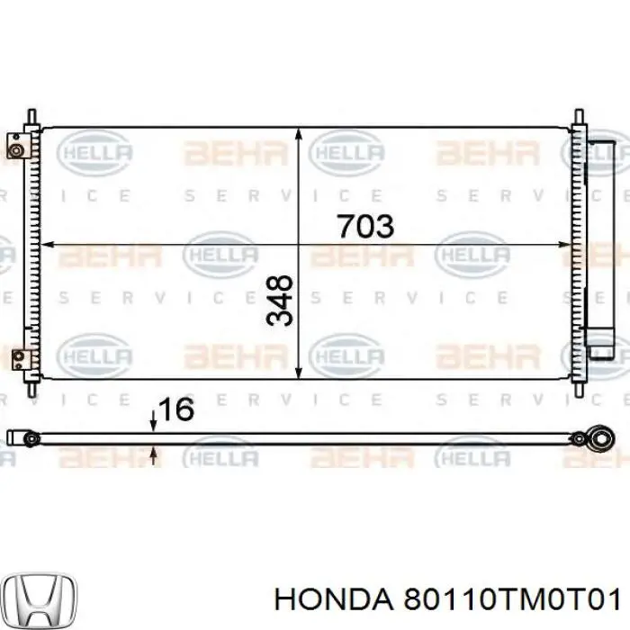 Радиатор кондиционера 80110TM0T01 Honda